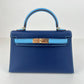 Mini kelly Special order ミニケリー スペシャルオーダー Blue navy/Celeste ブルーネイビー/セレステ PMBHW シャンパンゴールド金具 Stamp-K K刻印