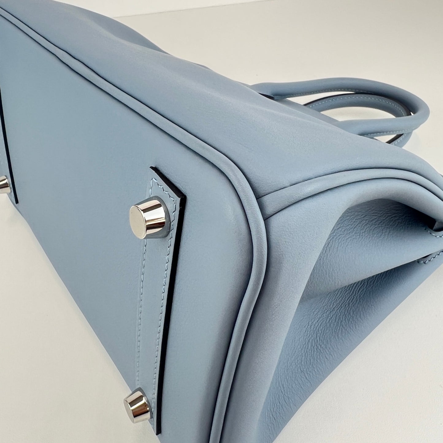 Birkin25 バーキン25 Blue lin  ブルーリン　PHW シルバー金具 Swift スイフト　Stamp-K K刻