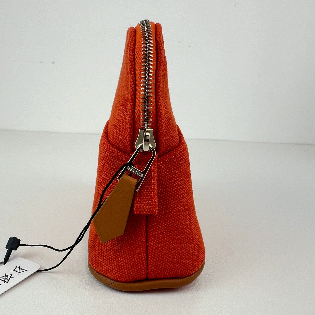 Hermès エルメス Trousse Bolide mini mini ボリードポーチ ミニミニ 綿100% Orange feu オレンジフー