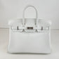 Birkin25 バーキン25 New white ニューホワイト Swift スイフト PHW シルバー金具 Stamp-W W刻印