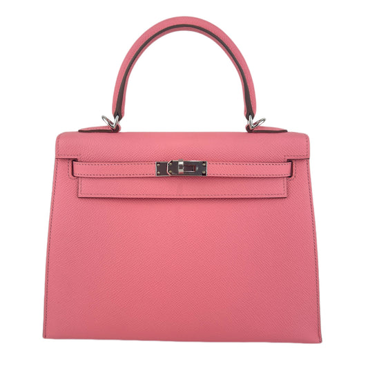 Kelly25 ケリー25 Rose confetti ローズコンフェッティ Epsom エプソン PHW シルバー金具 Stamp-K K刻印