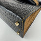 Mini kelly SO ミニケリー スペシャルオーダー Black/Kraft ブラック/クラフト crocodile クロコダイル PMBHW シャンパンゴールド金具 Stamp-B B刻印