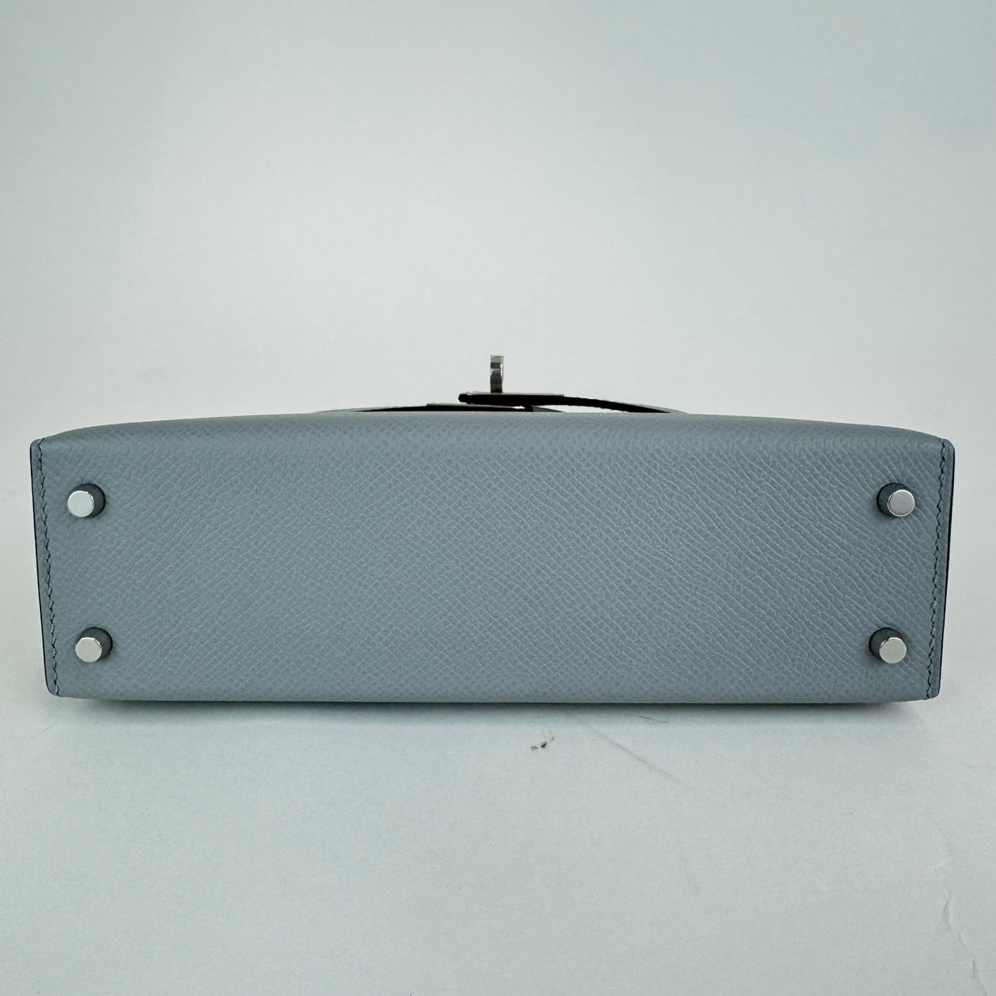 Mini kelly ミニケリー Blue gracie ブルーグラシエ  PHW シルバー金具 Epsom エプソン Stamp-K K刻印