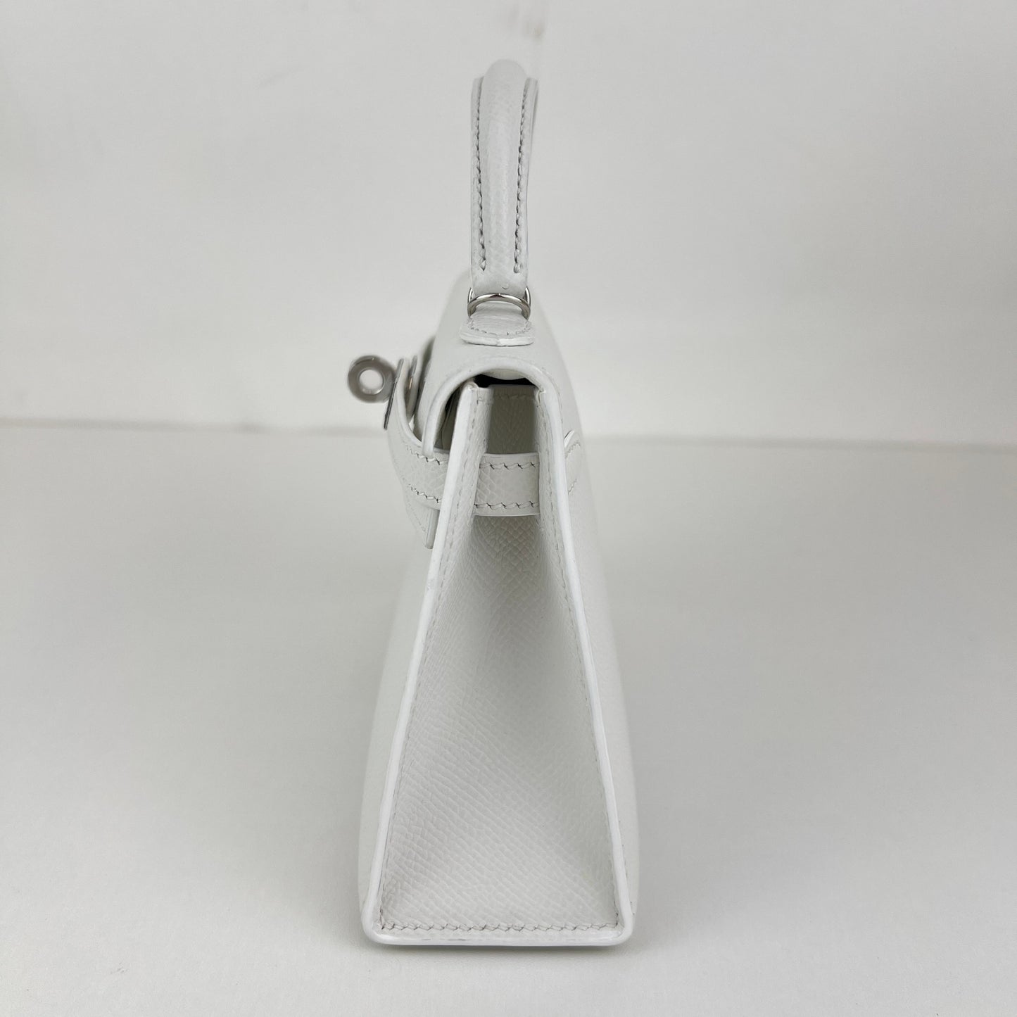 Mini kelly ミニケリー New white ニューホワイト Epsom エプソン PHW シルバー金具 Stamp-K K刻印