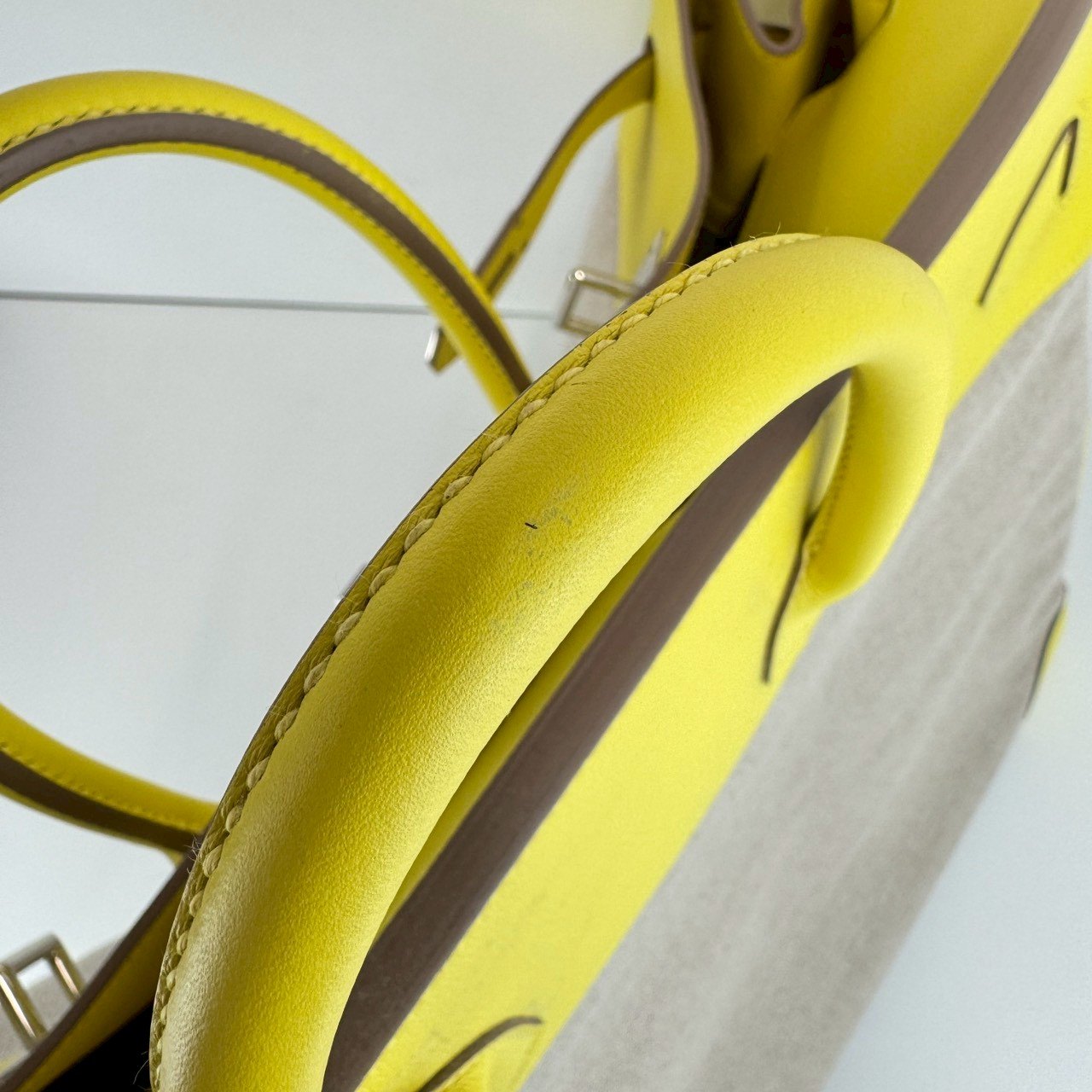 Haut a courries 40 Combi オータクロア40コンビ　Yellow イエロー　PHW シルバー金具　Stamp-D D刻印