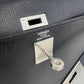 Kelly elan ケリーエラン Black ブラック Chevre シェーブル PHW シルバー金具 Stamp-B B刻印