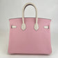 Birkin25 PO バーキン25パーソナルオーダー Rose sakura/Nata ローズサクラ/ナタ  PHW シルバー金具 Chevre シェーブル Stamp-B B刻印