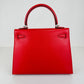 Kelly25 ケリー25 Rouge de coeur ルージュクー シルバー金具 Stamp-K K刻印 Chevre シェーブル