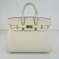 Birkin25 バーキン25 Craie クレ GHW ゴールド金具 W刻印 Epsom エプソン