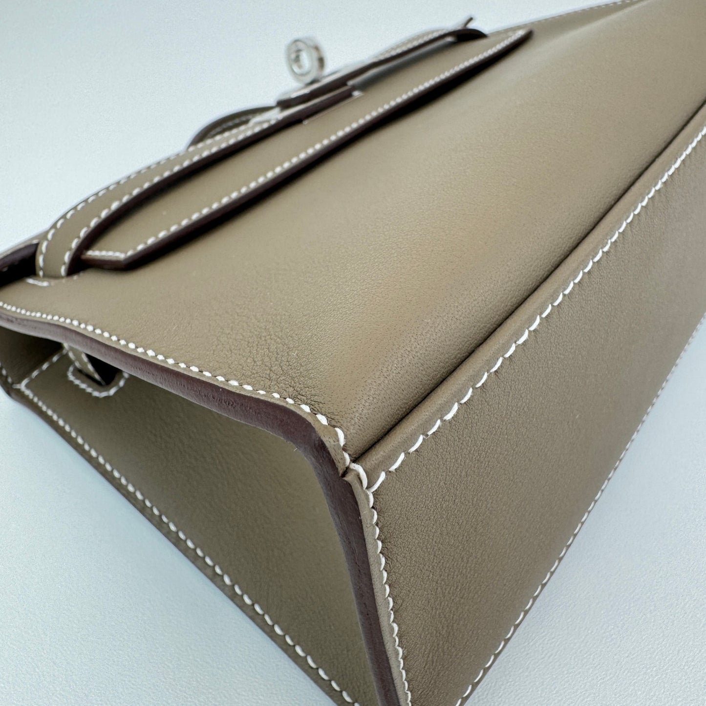 Pochette kelly ケリーポシェット Etoupe エトープ PHW シルバー金具 Stamp-K K刻印 Swift スイフト