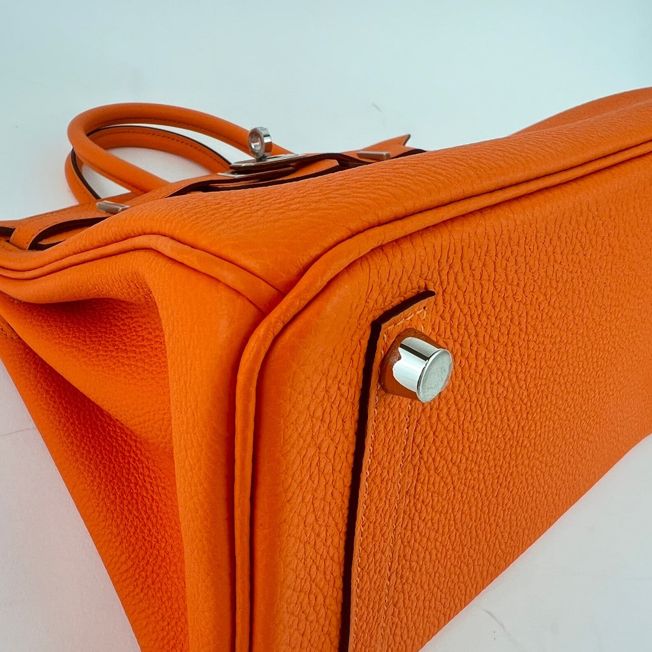 Birkin25 バーキン25 Orangeminium オレンジミニウム PHW シルバー金具 B刻