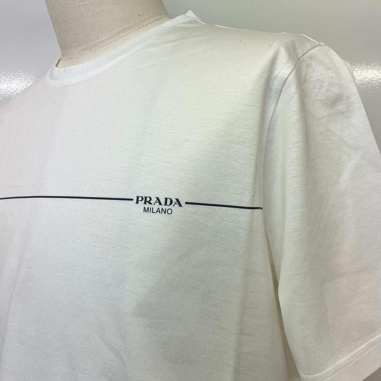 新品未使用　PRADA プラダ　ロゴ　Tシャツ　ホワイト　XLサイズ　メンズ