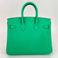 Birkin25 バーキン25 Menthe ミント Swift スイフト PHW シルバー金具 U刻印