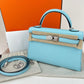 Mini Kelly ミニケリー Bleu zephyr ブルーゼフィール PHW シルバー金具