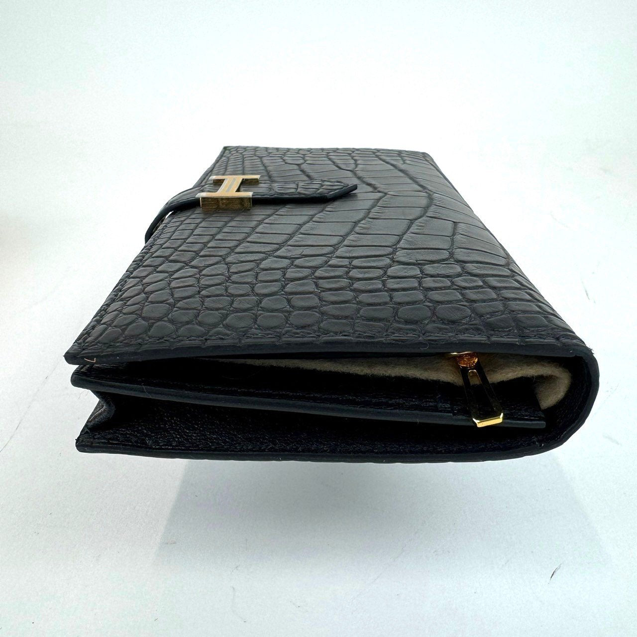 Bearn soufflet べアンスフレ Black ブラック Crocodile クロコダイル B刻 長財布