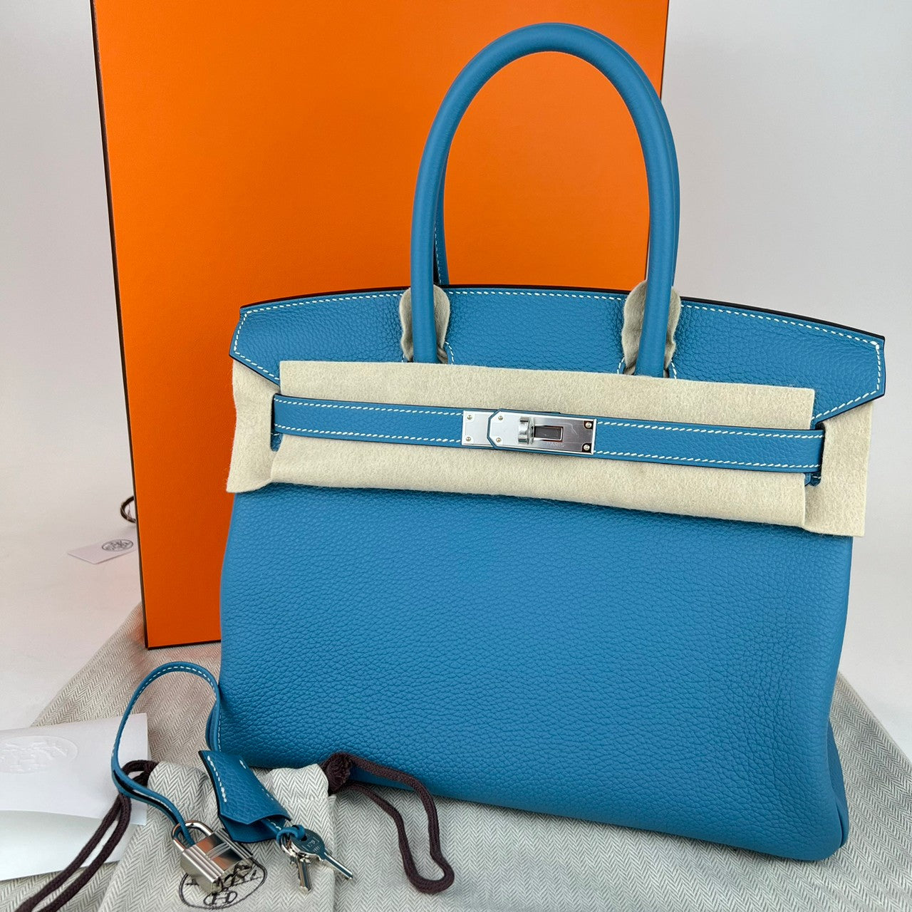 Birkin30 バーキン30 Bleu jean ブルージーン Togo トゴ PHW シルバー金具 B刻