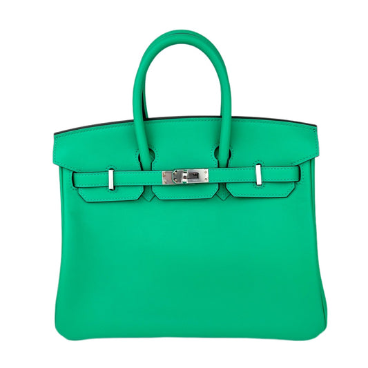 Birkin25 バーキン25 Menthe ミント Swift スイフト PHW シルバー金具 U刻印