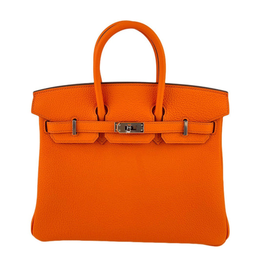 Birkin25 バーキン25 Orangeminium オレンジミニウム PHW シルバー金具 B刻