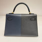 Mini Kelly ミニケリー Casaque カザック Bleu indigo/Black ブルーインディゴ/ブラック Epsom エプソン GHW ゴールド金具 Z刻印