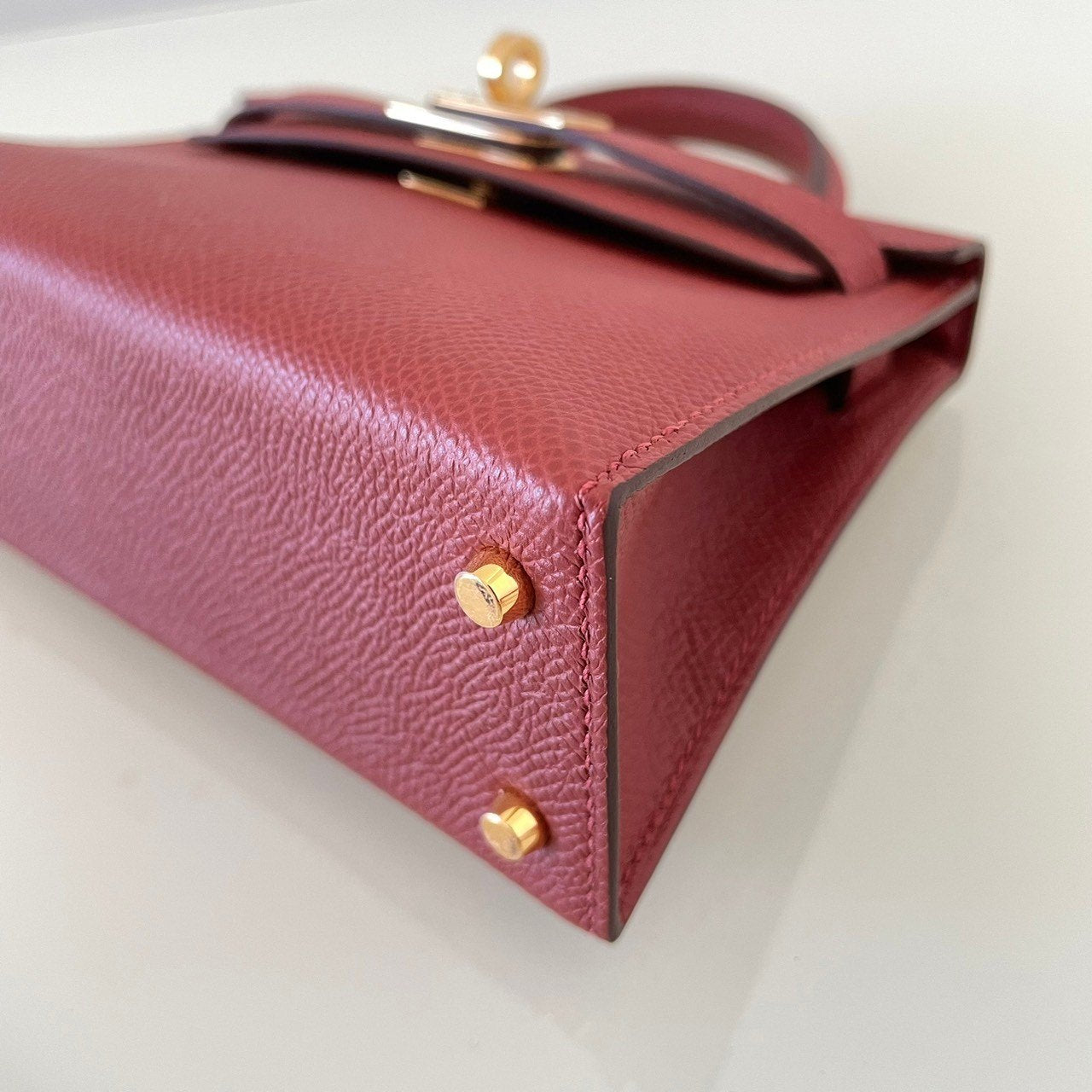 Mini Kelly ミニケリー U刻 Rouge grenat ルージュグレナ GHW ゴールド金具