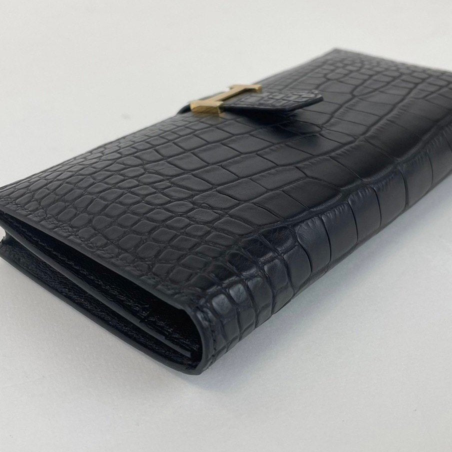 Bearn soufflet べアンスフレ Black ブラック Crocodile クロコダイル B刻 長財布